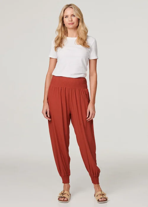 Izabel London Orange High Waist Pull On Tapered Pants - 18 Image 1