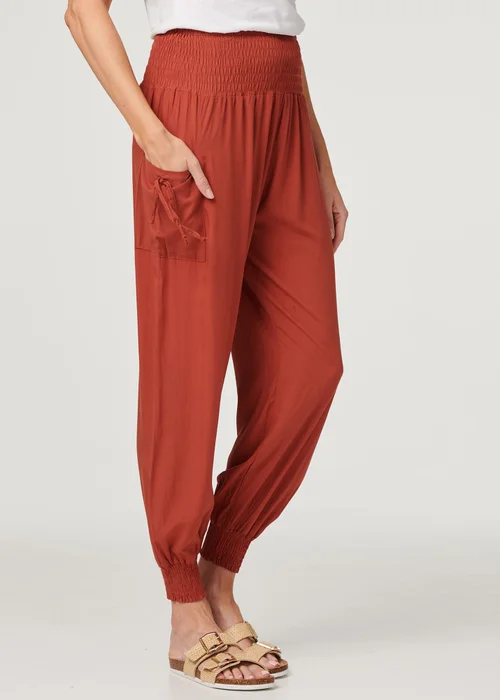 Izabel London Orange High Waist Pull On Tapered Pants - 18 Image 3