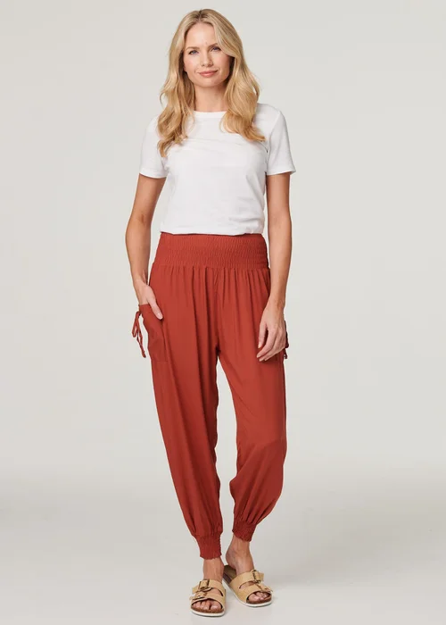 Izabel London Orange High Waist Pull On Tapered Pants - 18 Image 4