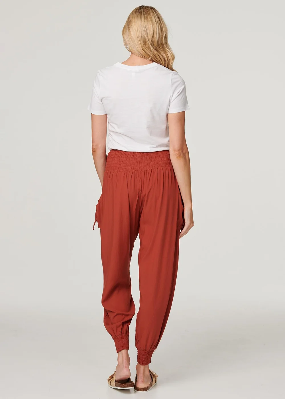 Izabel London Orange High Waist Pull On Tapered Pants - 18 Image 2