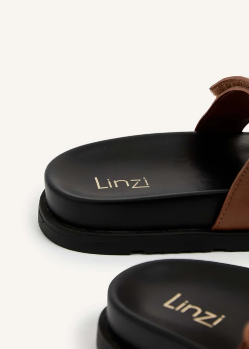 Linzi Emmy Tan Faux Leather Sandals - 3 Image 4