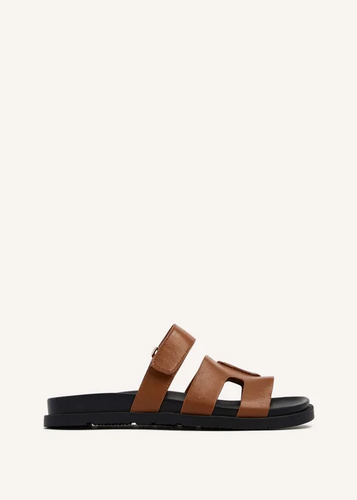 Linzi Emmy Tan Faux Leather Sandals - 3 Image 2