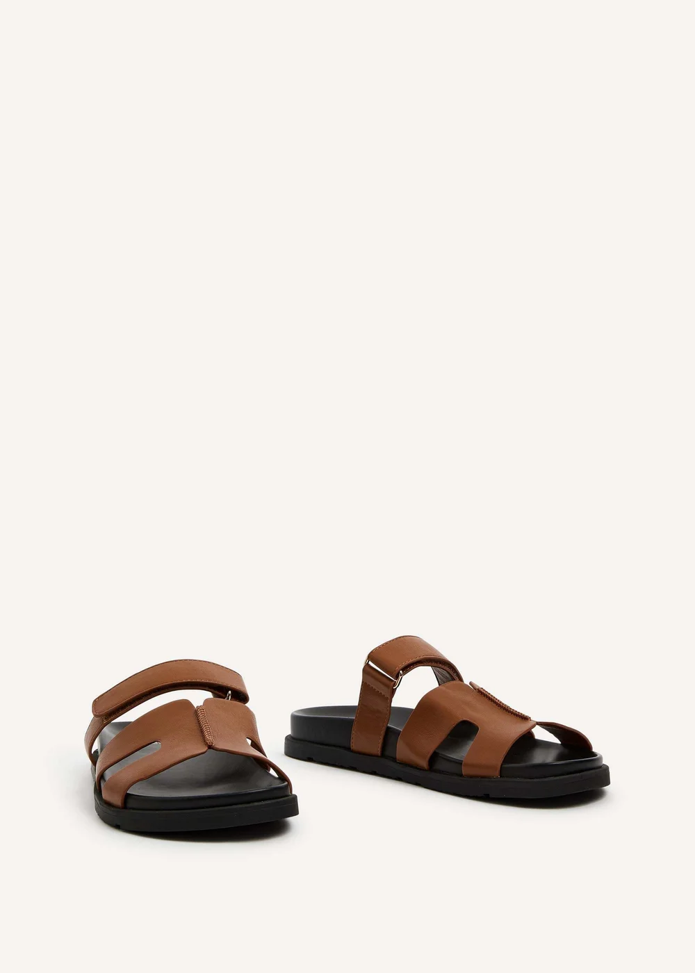 Linzi Emmy Tan Faux Leather Sandals - 3 Image 3