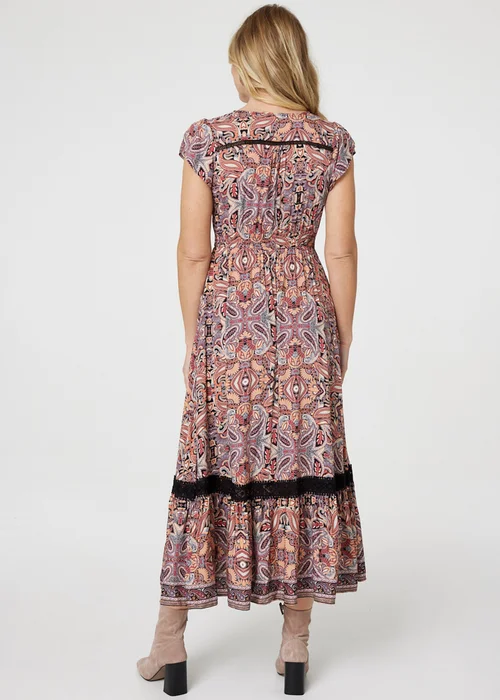 Izabel London Black Paisley Lace Detail Maxi Dress - 8 Image 2