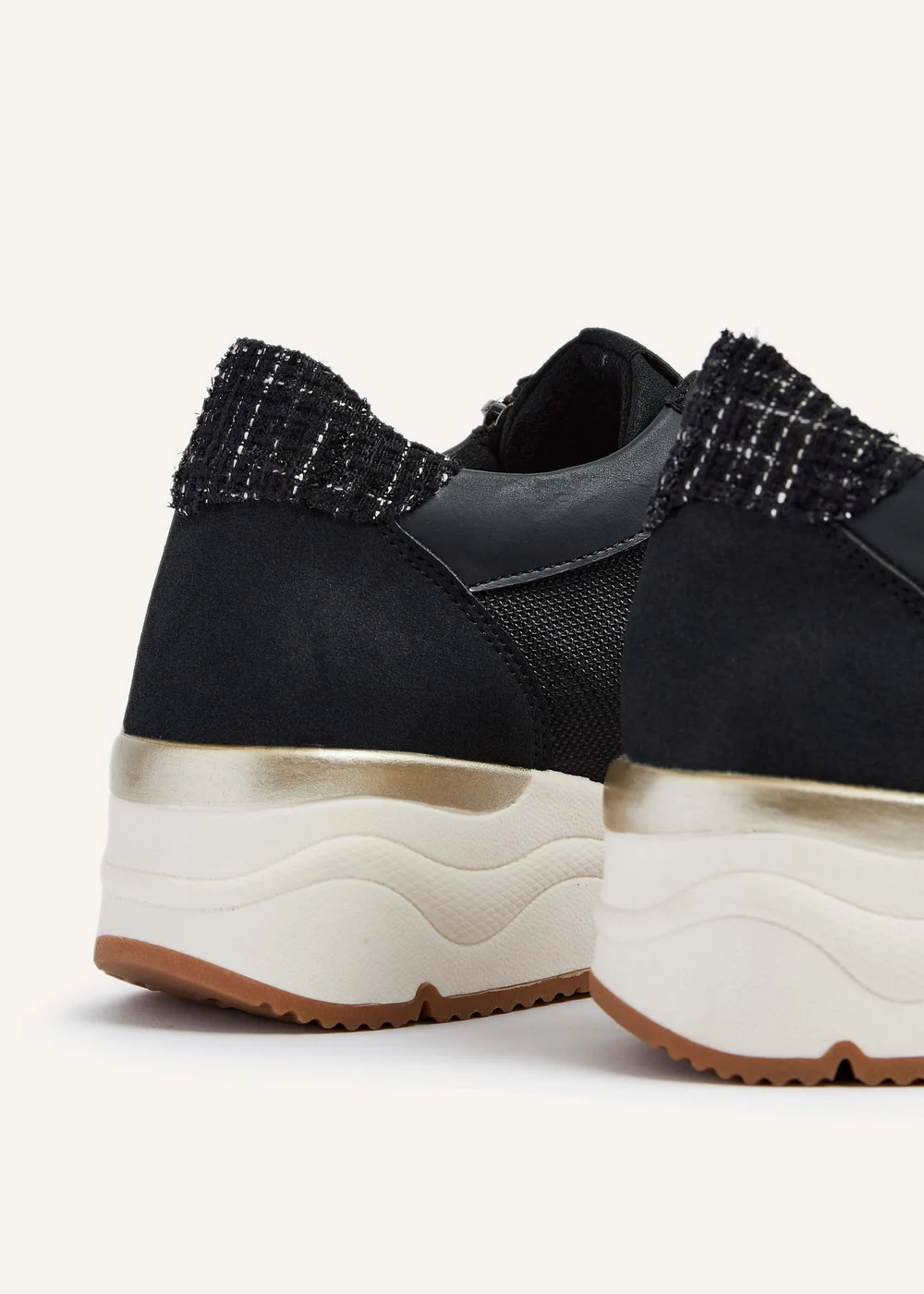 Linzi Luca Black Wedge Trainers - 3 Image 5