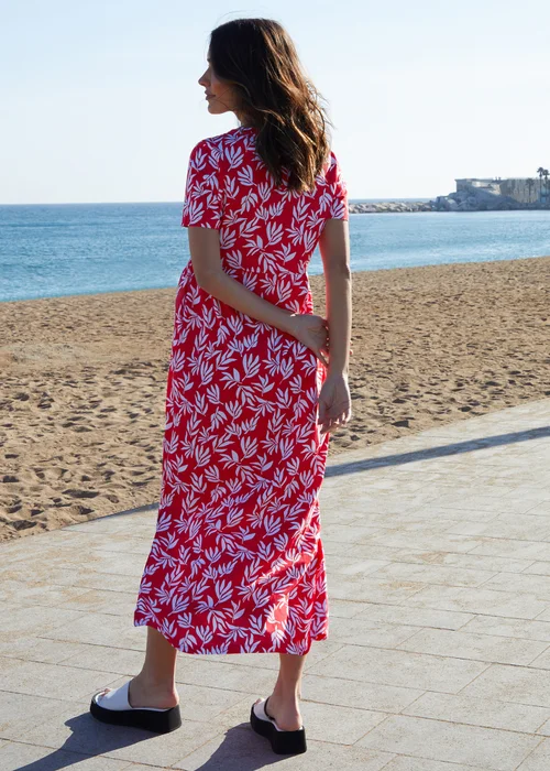 Threadbare Red Cotton Jersey Natasha Maxi Dress with Pockets - 8 Image 2