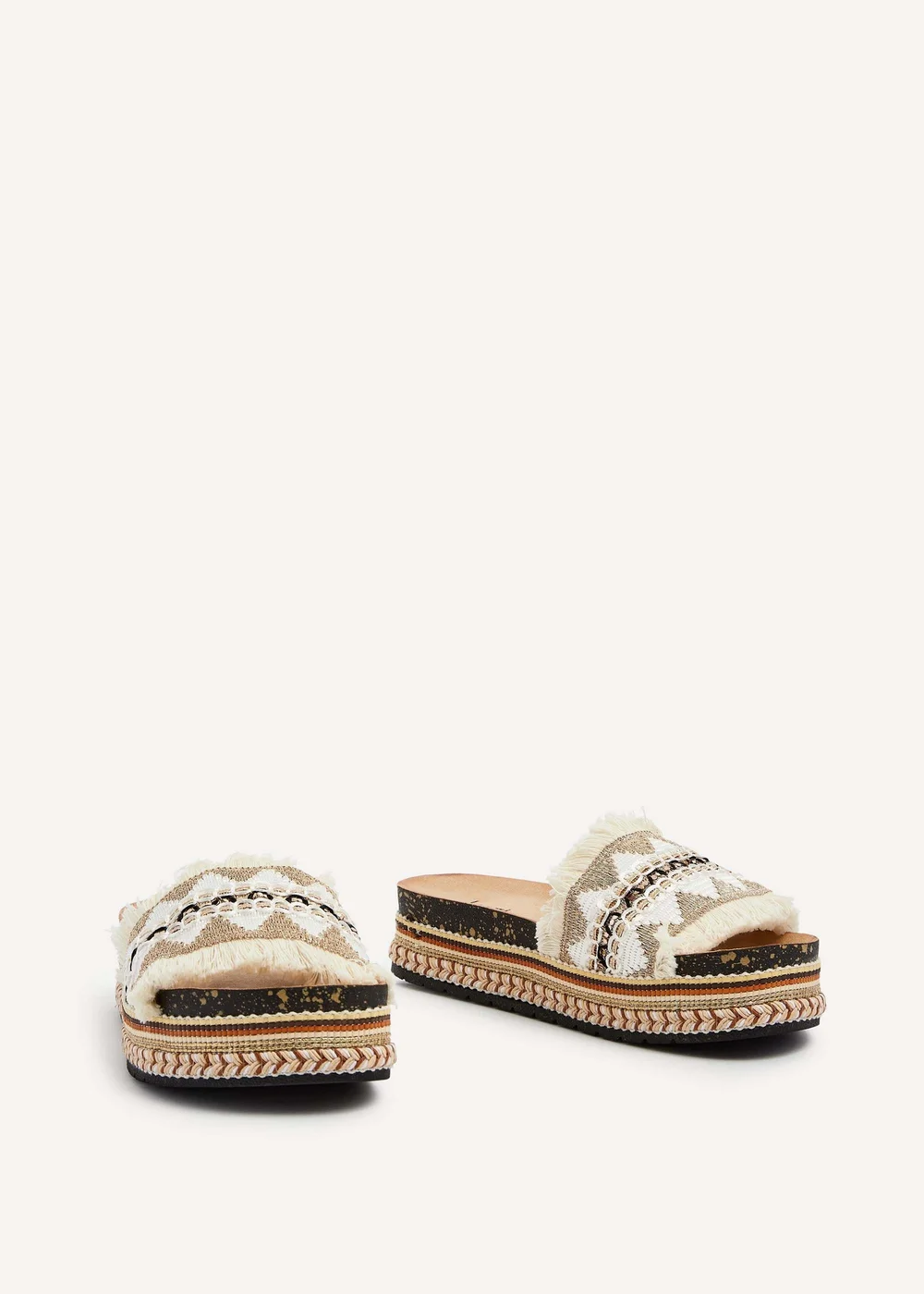 Linzi Janelle Neutral Flatform Slip On Sandal - 3 Image 3