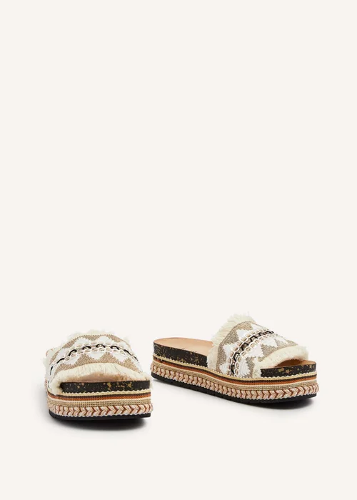 Linzi Janelle Neutral Flatform Slip On Sandal - 3 Image 3
