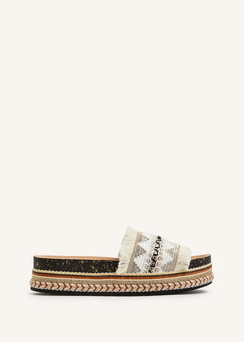Linzi Janelle Neutral Flatform Slip On Sandal - 3 Image 2