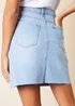Threadbare Light Blue Rochelle Raw Hem Denim Mini Skirt - Size 14 Image 2