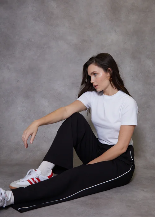 Threadbare Black Blackpool Tailored Trousers With Piping Detail - 10 Image 1