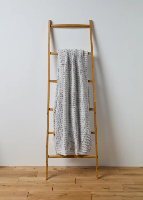 Large Natural Chenille Throw (200cm x 220cm) Image 1