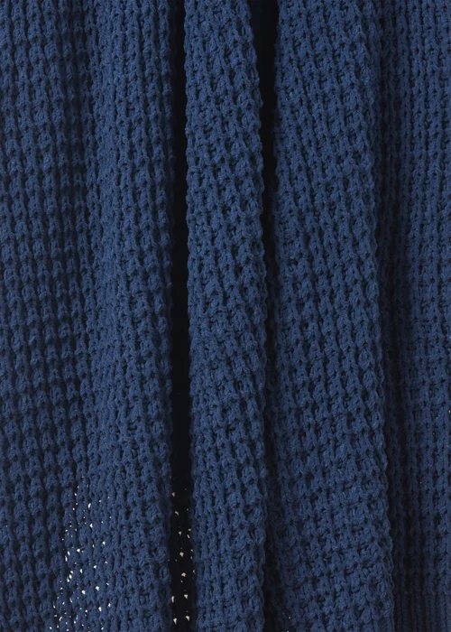 Navy Chenille Throw Image 2