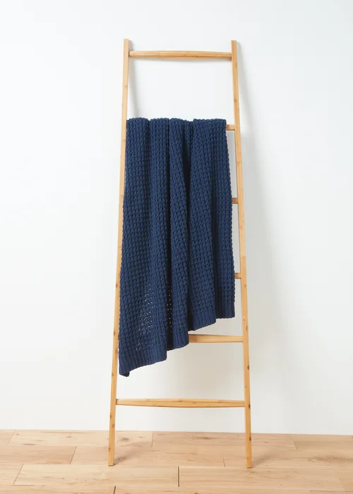 Navy Chenille Throw Image 1