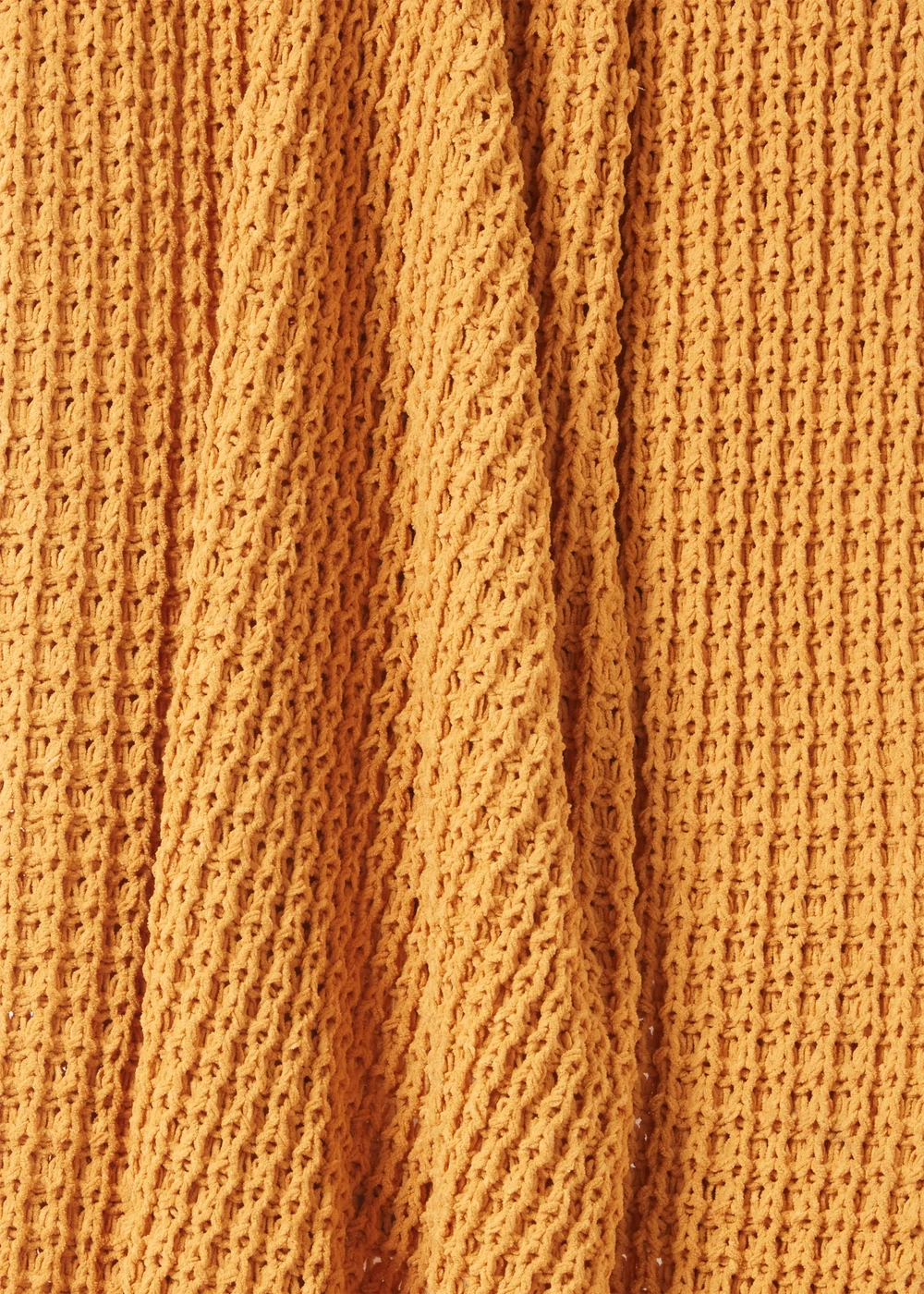Orange Chenille Throw (130cm x 150cm) Image 2