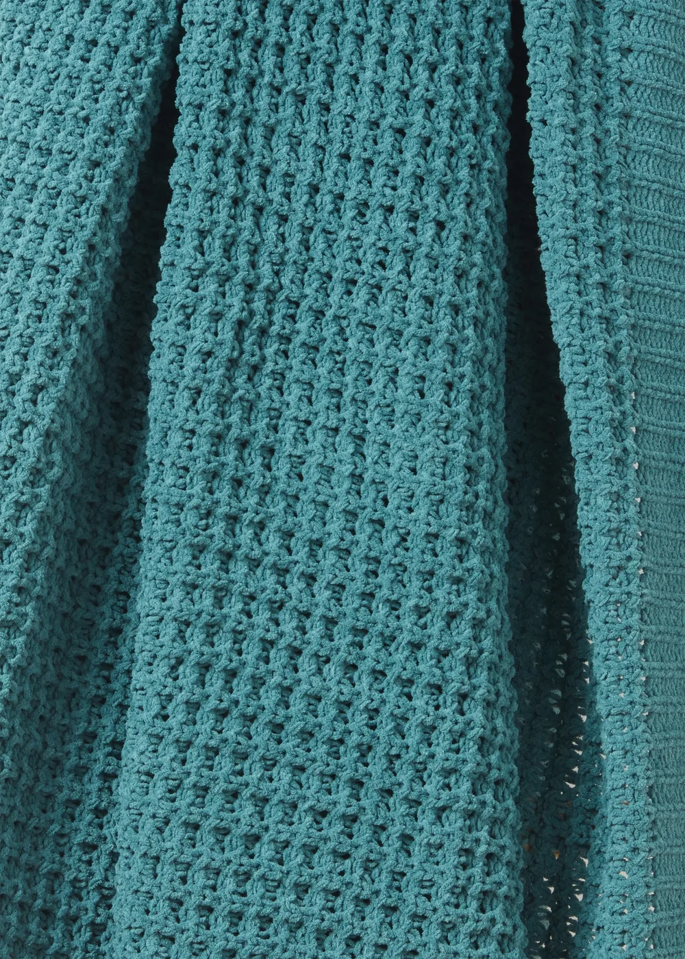 Teal Chenille Throw (130cm x 150cm) Image 2
