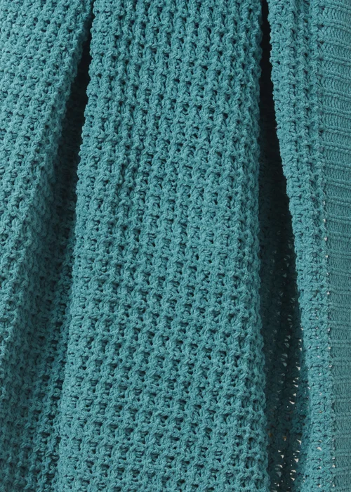 Teal Chenille Throw (130cm x 150cm) Image 2