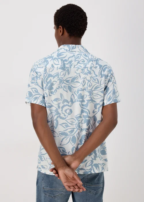 White Floral Viscose Shirt - S Image 2