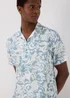 White Floral Viscose Shirt - S Image 3