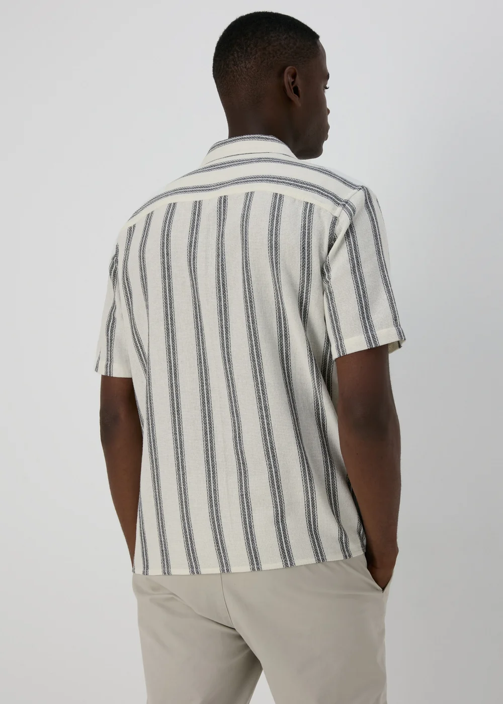 Ecru Stripe Cheesecloth Shirt - S Image 2