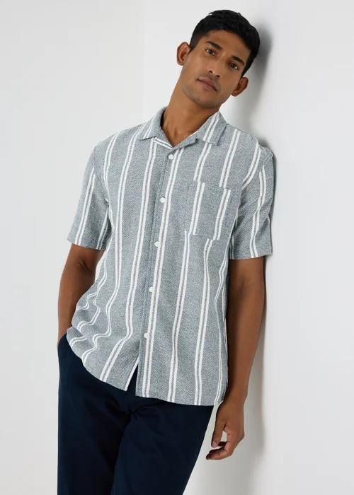 Navy Stripe Cheesecloth Shirt - S Image 1
