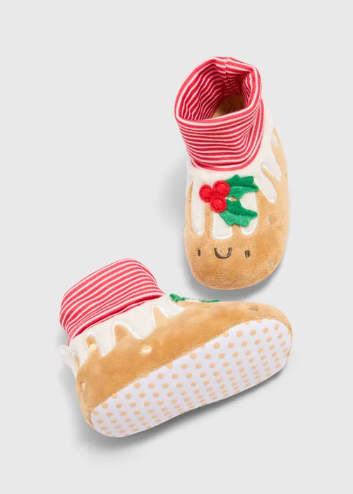 Baby Beige Pudding Sock Boot (Newborn-18mths) - Age 0 - 3 Months Image 2