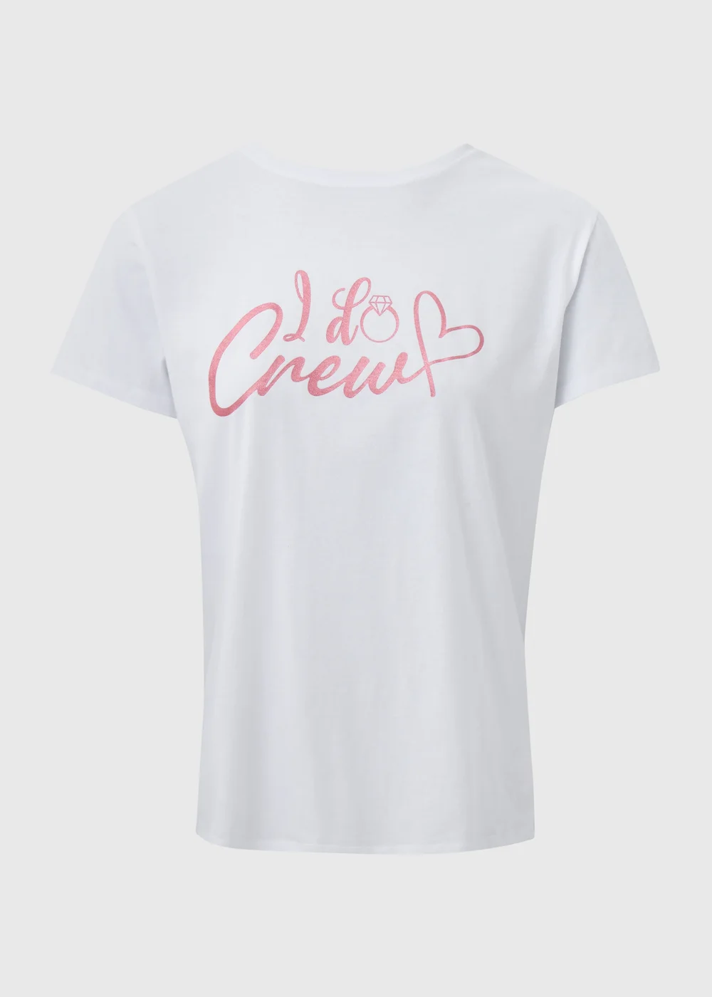 White I Do Crew T-Shirt - Size 8 Image 5