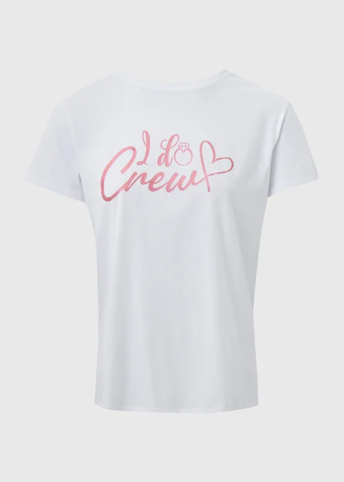 White I Do Crew T-Shirt - Size 8 Image 5