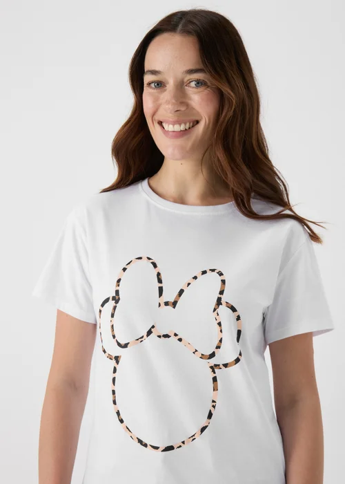 Disney White Minnie T-Shirt - Size 8 Image 3