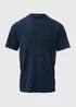 Souluxe Indigo Textured Grid T-Shirt - XS Image 5