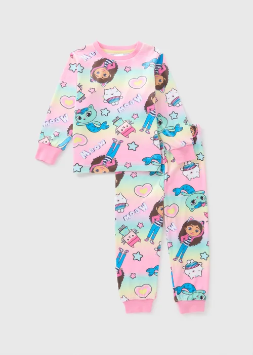 Gabbys Dollhouse Girls Multicolour Fleece Pyjama Set (1-7yrs) - 1 half year to 2 Image 1