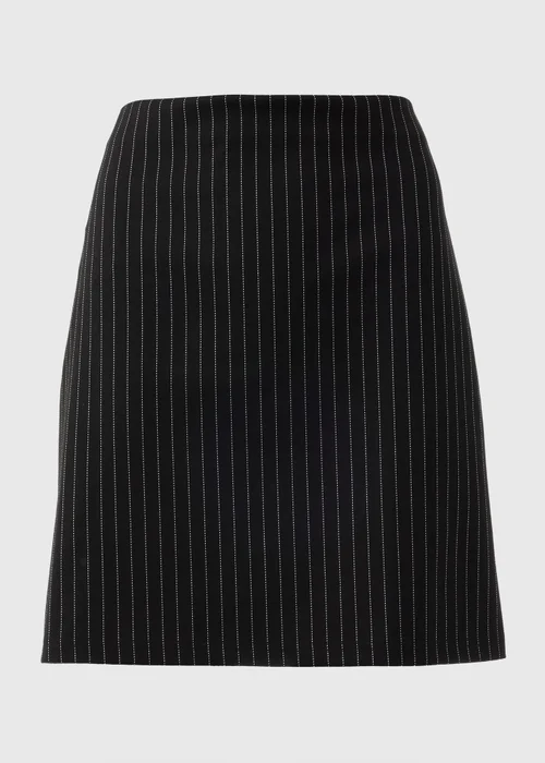Et Vous Black Stripe Ponte Mini Skirt - Size 8 Image 4