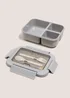 Souluxe Grey Bento Lunch Box Image 2