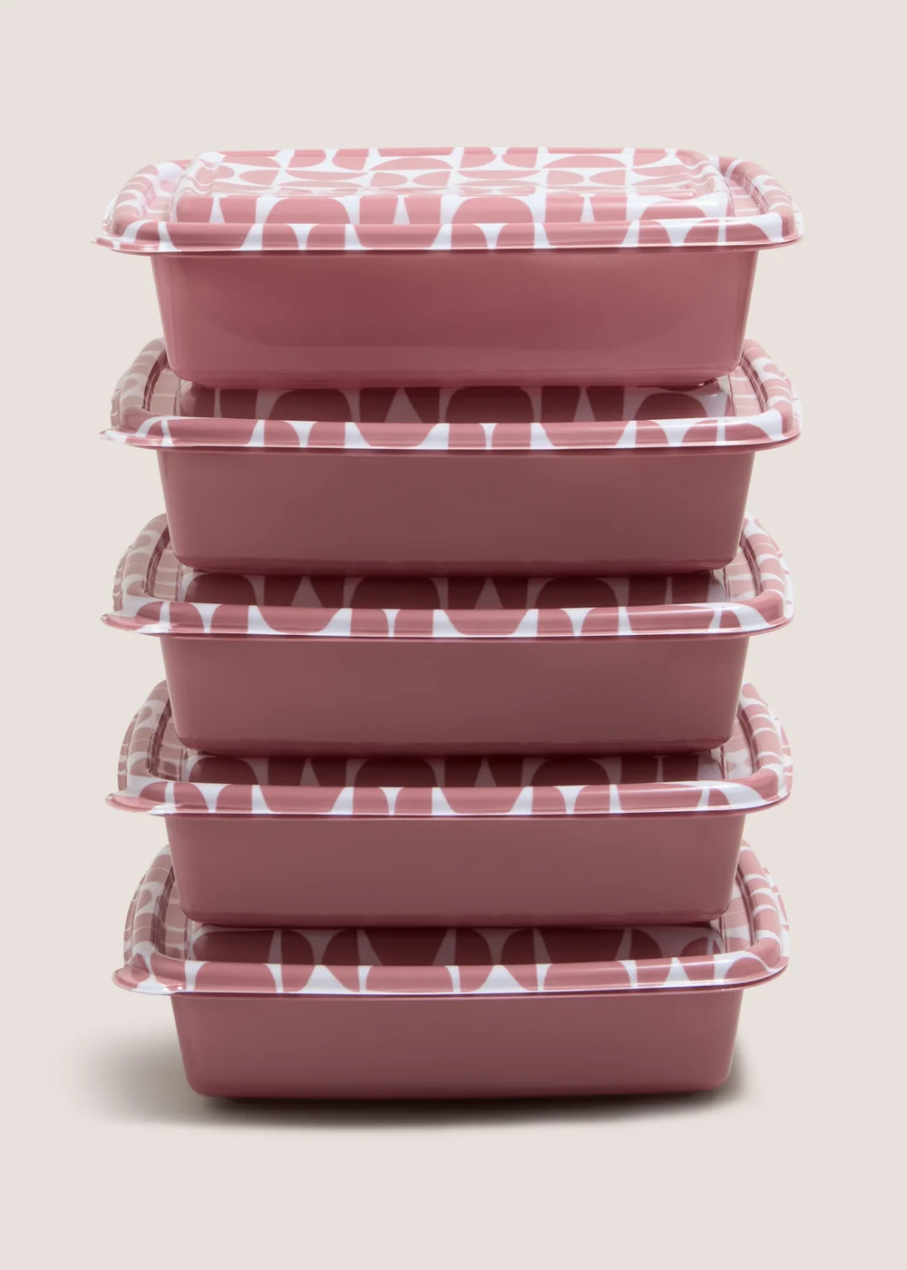 5 Pack Souluxe Pink Food Prep Boxes Image 1