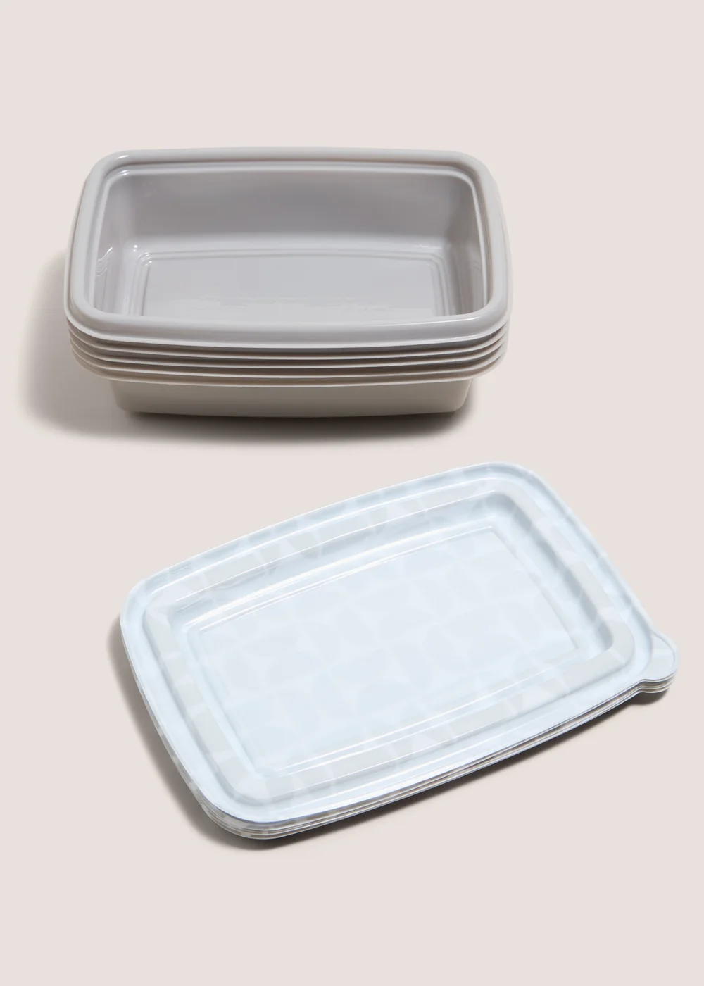 5 Pack Souluxe Grey Food Prep Boxes Image 2