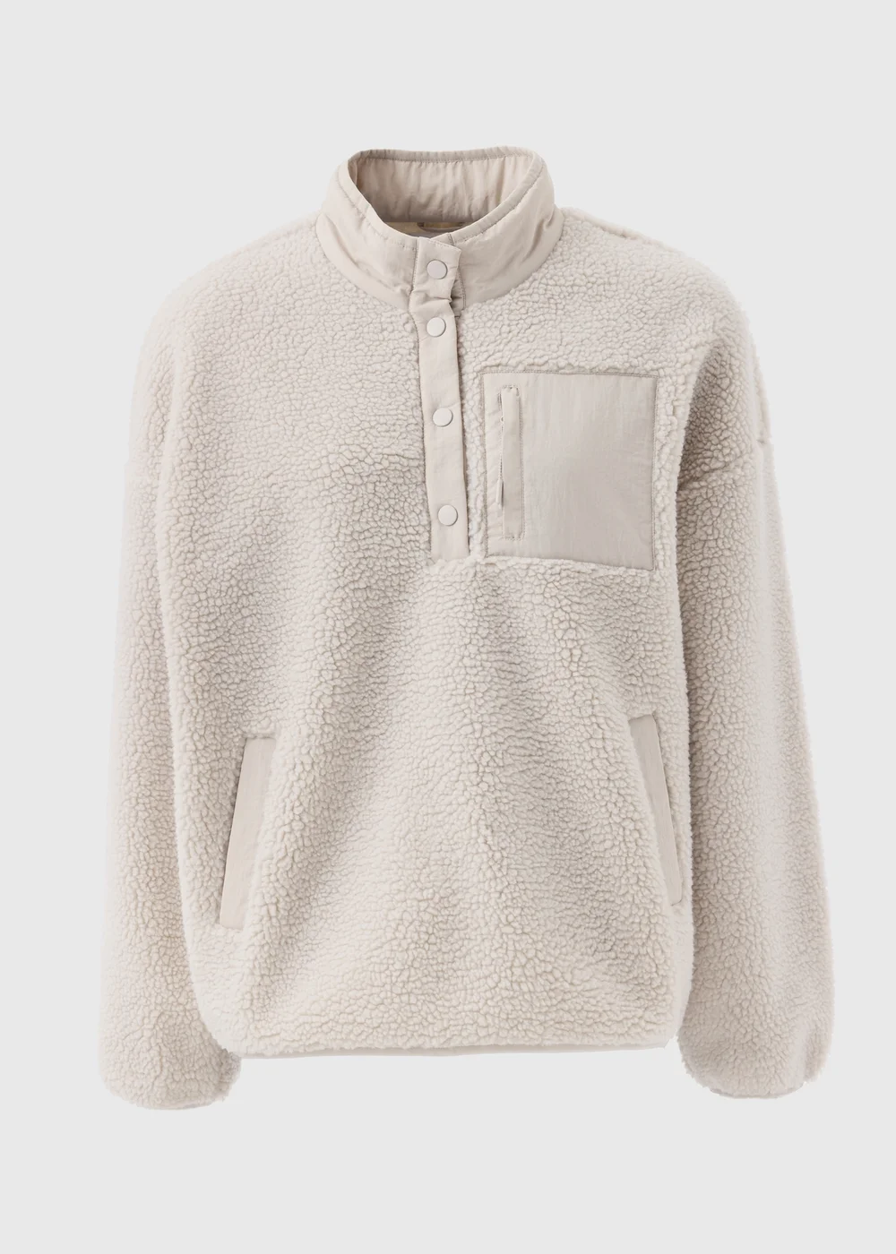 Souluxe Cream Borg Funnel Fleece - S Image 4