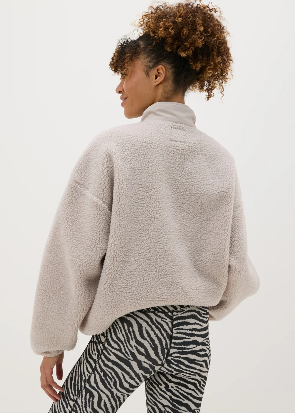 Souluxe Cream Borg Funnel Fleece - S Image 2