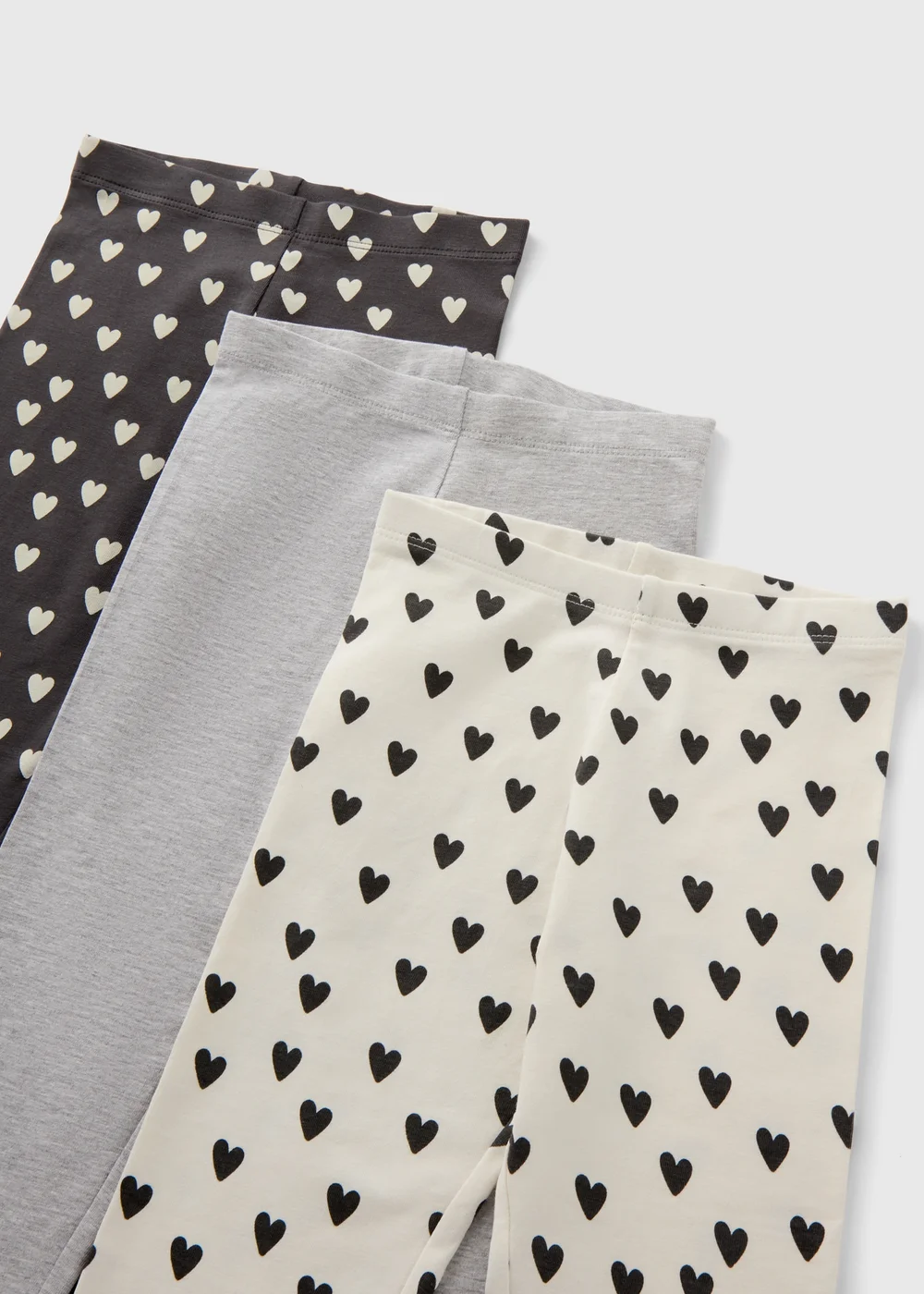 3 Pack Multicolour Heart Leggings - 1 half year to 2 Image 2