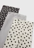 3 Pack Multicolour Heart Leggings - 1 half year to 2 Image 2