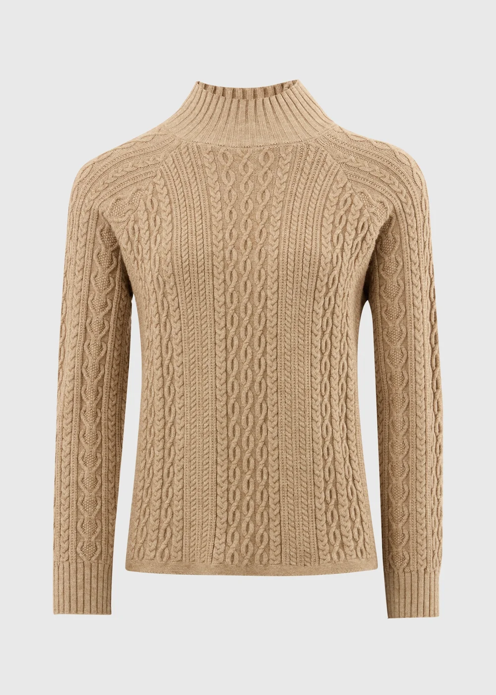 Et Vous Camel Cable Knitted Jumper - S Image 4