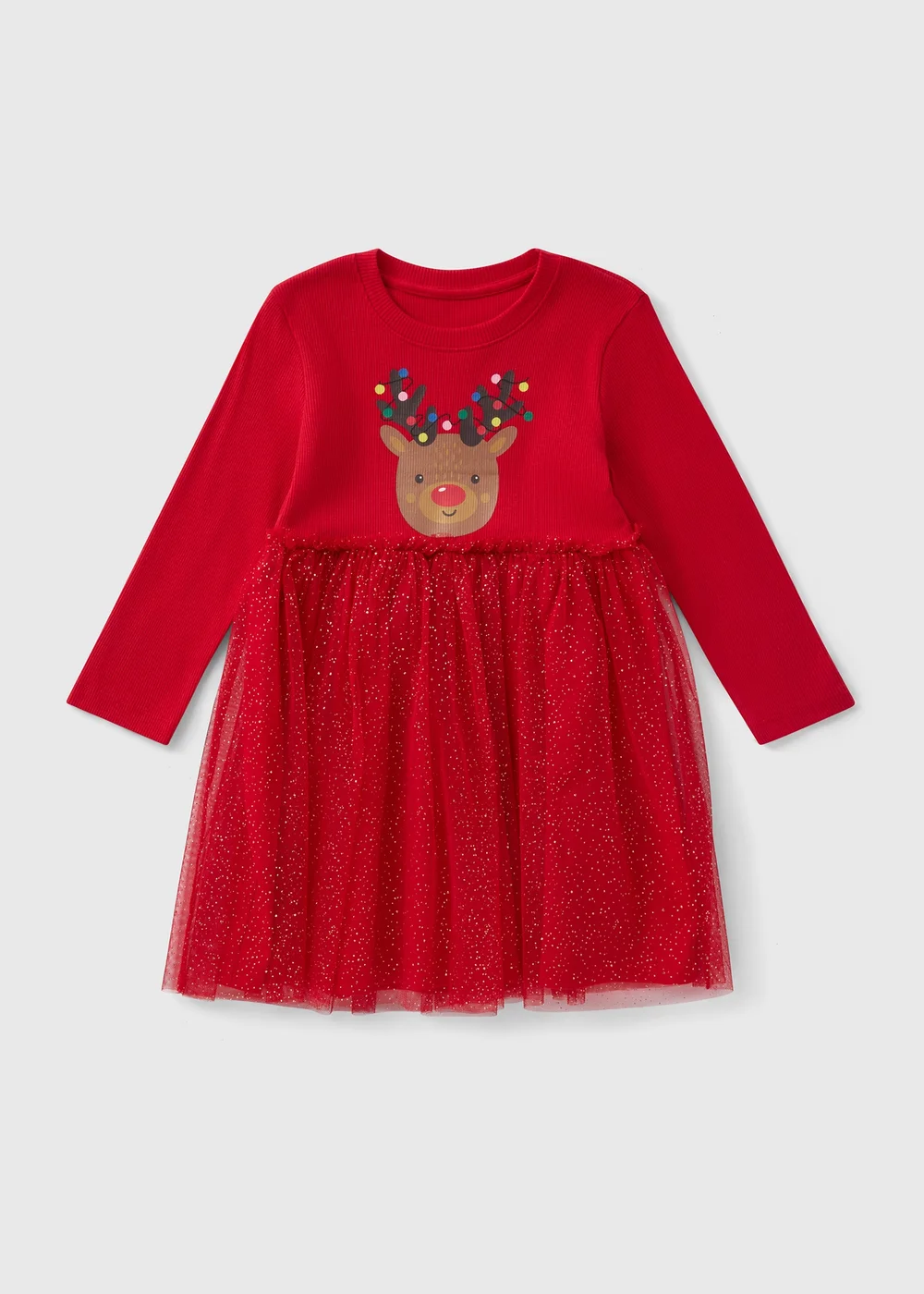 Girls Red Christmas Tutu Dress (1-7yrs) - 1 half year to 2 Image 1