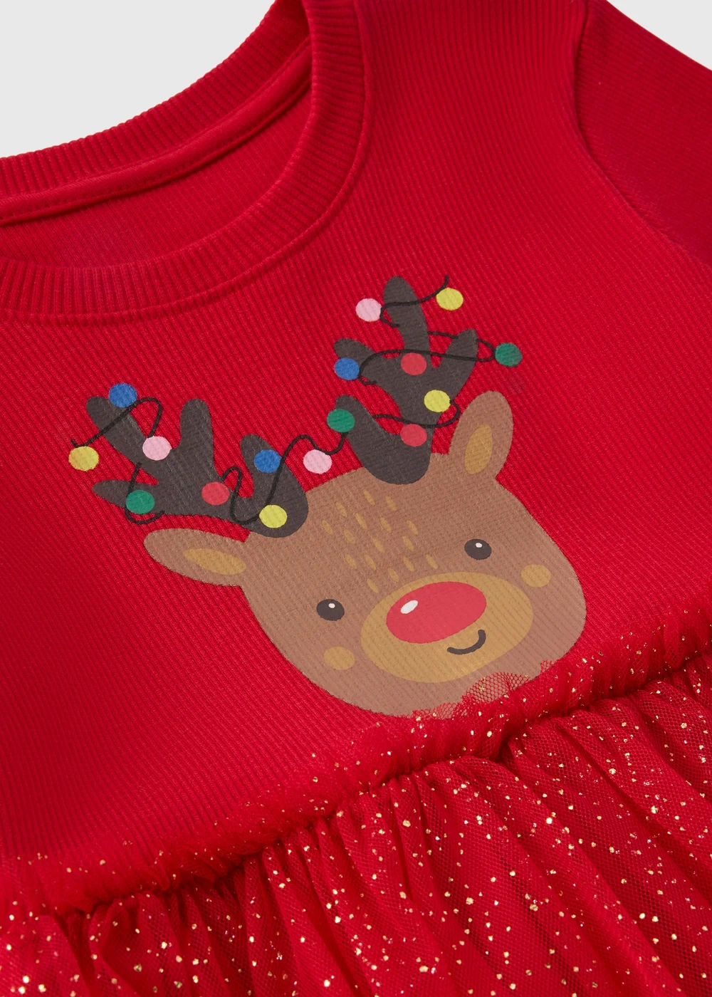Girls Red Christmas Tutu Dress (1-7yrs) - 1 half year to 2 Image 2