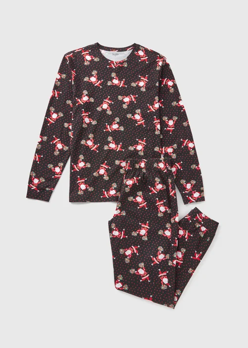 Black Dancing Santa Family Pyjama Set - Extra small Image 3
