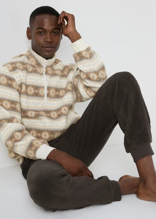 Multicolour Fairisle Fleece Pyjama Set - Extra small Image 1