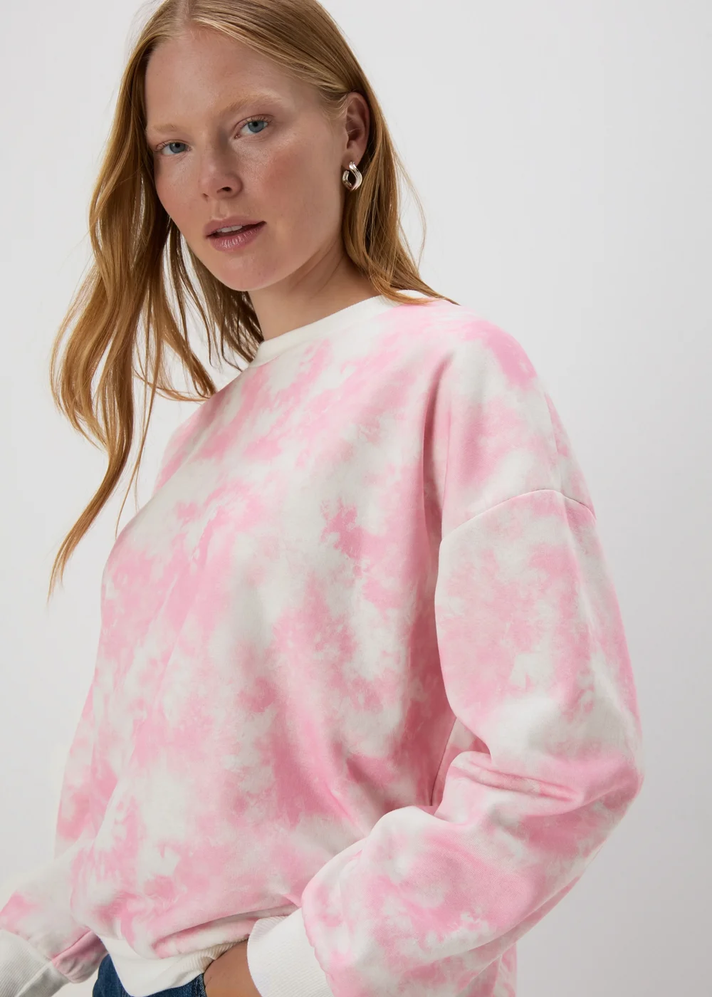 Pink Acid Wash Sweatshirt - S Image 1