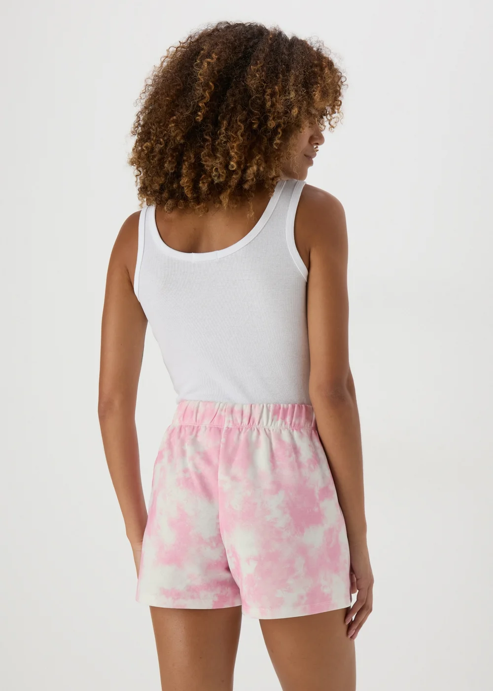 Pink Acid Wash Shorts - S Image 2