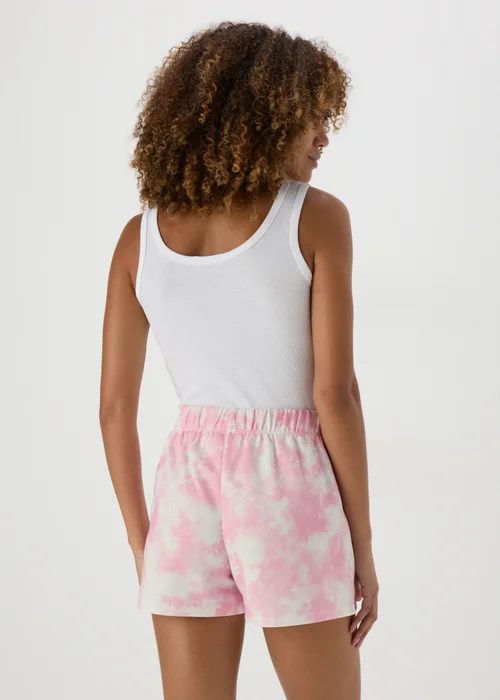 Pink Acid Wash Shorts - S Image 2