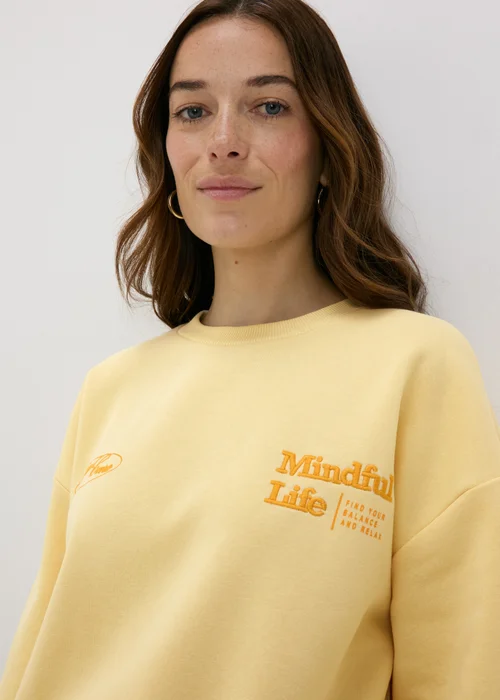 Yellow Vintage Print Sweatshirt - S Image 3