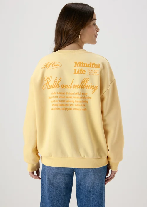 Yellow Vintage Print Sweatshirt - S Image 2
