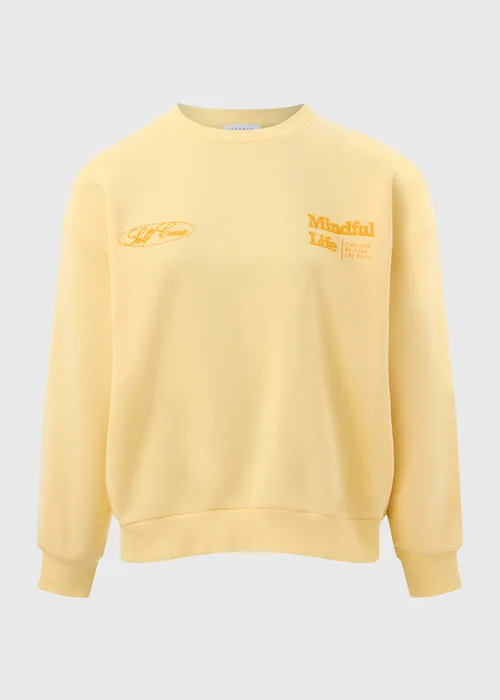 Yellow Vintage Print Sweatshirt - S Image 5